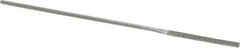 Strauss - 5-1/2" OAL Fine Equalling Needle Diamond File - 5/32" Wide x 3/32" Thick, 1-5/8 LOC, 91 Grit - USA Tool & Supply