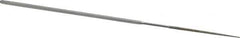 Strauss - 5-1/2" OAL Medium Round Needle Diamond File - 1/16" Wide x 1/16" Thick, 1-5/8 LOC, 126 Grit - USA Tool & Supply