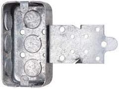 Cooper Crouse-Hinds - 1 Gang, (8) 1/2" Knockouts, Steel Rectangle Wall Box - 4" Overall Height x 2-1/8" Overall Width x 1-1/2" Overall Depth - USA Tool & Supply