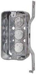 Cooper Crouse-Hinds - 1 Gang, (8) 1/2" Knockouts, Steel Rectangle Wall Box - 4" Overall Height x 2-1/8" Overall Width x 1-7/8" Overall Depth - USA Tool & Supply