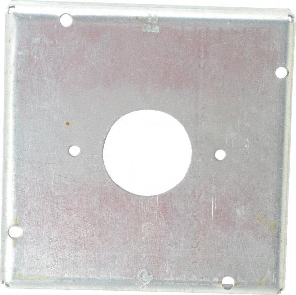 Cooper Crouse-Hinds - Electrical Outlet Box Steel Square Surface Cover - USA Tool & Supply