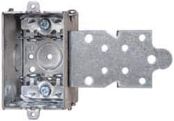 Cooper Crouse-Hinds - 1 Gang, (9) 1/2" Knockouts, Steel Rectangle Switch Box - 3" Overall Height x 2" Overall Width x 2-1/2" Overall Depth - USA Tool & Supply