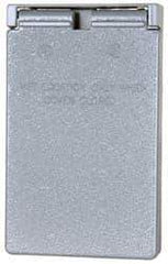 Cooper Crouse-Hinds - Electrical Outlet Box Aluminum Weatherproof Cover - Includes Gasket - USA Tool & Supply