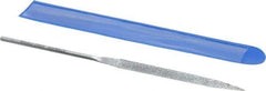 Strauss - 5-1/2" OAL Fine Barrette Needle Diamond File - 13/64" Wide x 1/16" Thick, 2-3/4 LOC, 91 Grit - USA Tool & Supply