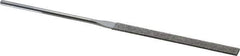 Strauss - 5-1/2" OAL Coarse Equalling Needle Diamond File - 15/64" Wide x 1/16" Thick, 2-3/4 LOC, 181 Grit - USA Tool & Supply