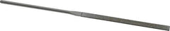 Strauss - 5-1/2" OAL Medium Taper Needle Diamond File - 1/4" Wide x 1/16" Thick, 2-3/4 LOC, 126 Grit - USA Tool & Supply