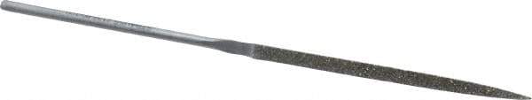 Strauss - 5-1/2" OAL Coarse Three Square Needle Diamond File - 9/64" Wide x 9/64" Thick, 2-3/4 LOC, 181 Grit - USA Tool & Supply