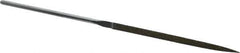 Strauss - 5-1/2" OAL Medium Three Square Needle Diamond File - 9/64" Wide x 9/64" Thick, 2-3/4 LOC, 126 Grit - USA Tool & Supply