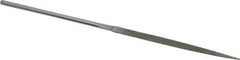 Strauss - 5-1/2" OAL Medium Half Round Needle Diamond File - 13/64" Wide x 1/16" Thick, 2-3/4 LOC, 126 Grit - USA Tool & Supply