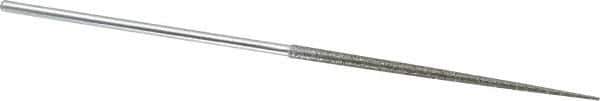 Strauss - 5-1/2" OAL Coarse Round Needle Diamond File - 1/8" Wide x 1/8" Thick, 2-3/4 LOC, 181 Grit - USA Tool & Supply