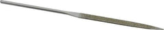 Strauss - 5-1/2" OAL Coarse Knife Needle Diamond File - 13/64" Wide x 1/16" Thick, 2-3/4 LOC, 181 Grit - USA Tool & Supply