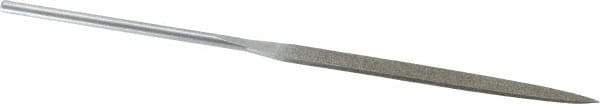 Strauss - 5-1/2" OAL Fine Knife Needle Diamond File - 13/64" Wide x 1/16" Thick, 2-3/4 LOC, 91 Grit - USA Tool & Supply