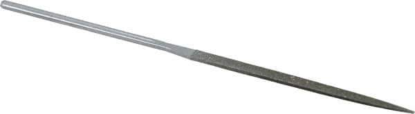 Strauss - 5-1/2" OAL Medium Knife Needle Diamond File - 13/64" Wide x 1/16" Thick, 2-3/4 LOC, 126 Grit - USA Tool & Supply