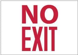 NMC - No Exit, Plastic Exit Sign - 14" Wide x 10" High - USA Tool & Supply