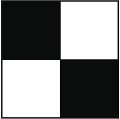 NMC - Black & White Checkered Vinyl Tape - 2" Wide x 108' Long x 0.002" Thick, General Traffic - USA Tool & Supply