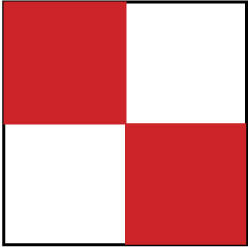 NMC - Red & White Checkered Vinyl Tape - 2" Wide x 108' Long x 0.002" Thick, General Traffic - USA Tool & Supply