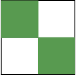 NMC - Green & White Checkered Vinyl Tape - 2" Wide x 108' Long x 0.002" Thick, General Traffic - USA Tool & Supply