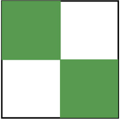 NMC - Green & White Checkered Vinyl Tape - 2" Wide x 108' Long x 0.002" Thick, General Traffic - USA Tool & Supply