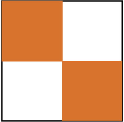 NMC - Orange & White Checkered Vinyl Tape - 2" Wide x 108' Long x 0.002" Thick, General Traffic - USA Tool & Supply