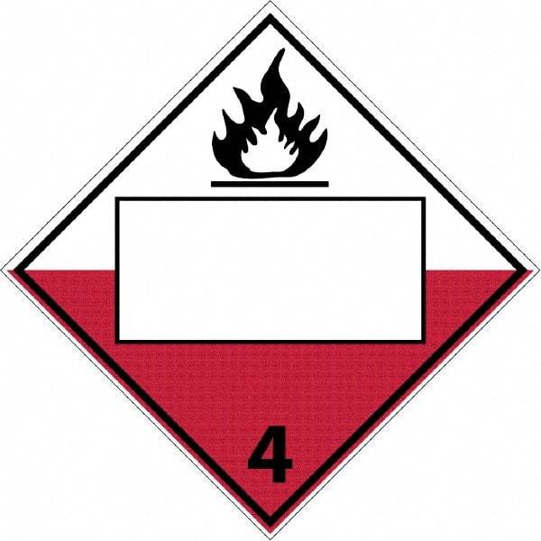 NMC - Fire (Graphic), Plastic Fire Sign - 10-3/4" Wide x 10-3/4" High - USA Tool & Supply