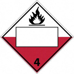 NMC - Fire (Graphic), Plastic Fire Sign - 10-3/4" Wide x 10-3/4" High - USA Tool & Supply