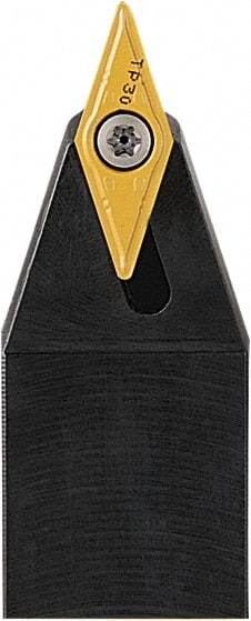 Seco - SVVB, Neutral Cut, 72.5° Lead Angle, 25mm Shank Height x 25mm Shank Width, Neutral Rake Indexable Turning Toolholder - 150mm OAL, VB..1604.., VCG..1604.. Insert Compatibility, Series Screw Lock - USA Tool & Supply