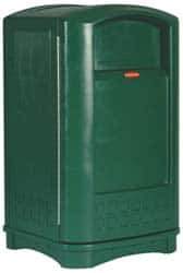 Rubbermaid - 50 Gal Green Rectangle Trash Can - Polyethylene, 42-1/8" High x 24-3/4" Long x 25-1/4" Wide - USA Tool & Supply