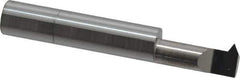 Accupro - 3/4" Cutting Depth, 8 to 32 TPI, 0.36" Diam, Internal Thread, Solid Carbide, Single Point Threading Tool - Bright Finish, 2-1/2" OAL, 3/8" Shank Diam, 0.08" Projection from Edge, 60° Profile Angle - Exact Industrial Supply