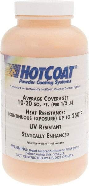 Made in USA - 8 oz Orange Yellow Paint Powder Coating - Polyurethane, 10 Sq Ft Coverage - USA Tool & Supply