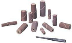 Standard Abrasives - 3/16" Max Roll Diam x 1" OAL, 180 Grit Aluminum Oxide Straight Cartridge Roll - 3/32" Pilot Hole Diam, Very Fine Grade - USA Tool & Supply