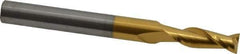 Atrax - 7/32", 5/8" LOC, 1/4" Shank Diam, 2-1/2" OAL, 2 Flute, Solid Carbide Square End Mill - Single End, TiN Finish, Spiral Flute, 30° Helix, Centercutting, Right Hand Cut - USA Tool & Supply