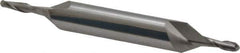 Atrax - 1/8" Diam, 3/8" LOC, 2 Flute Solid Carbide Ball End Mill - Uncoated, Double End, 3" OAL, 3/8" Shank Diam - USA Tool & Supply