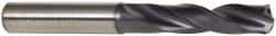 Kennametal - 7/16" 140° Spiral Flute Solid Carbide Screw Machine Drill Bit - Multilayer TiAlN Finish, Right Hand Cut, 2.1654" Flute Length, 4.0157" OAL, Standard Point, Straight Shank, Through Coolant - USA Tool & Supply