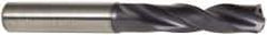 Kennametal - 7/16" 140° Spiral Flute Solid Carbide Screw Machine Drill Bit - Multilayer TiAlN Finish, Right Hand Cut, 2.1654" Flute Length, 4.0157" OAL, Standard Point, Straight Shank, Through Coolant - USA Tool & Supply