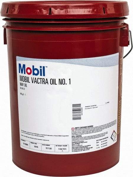 Mobil - 5 Gal Pail, Mineral Way Oil - ISO Grade 32, SAE Grade 6 - USA Tool & Supply