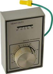 White-Rodgers - 40 to 90°F, 1 Heat, 1 Cool, Heavy-Duty Line Voltage Thermostat - 120 to 277 Volts, SPDT Switch - USA Tool & Supply