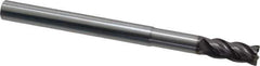 SGS - 5/16", 4 Flute, Single End, Solid Carbide, 0.02" Corner Radius End Mill - 4" OAL, Right Hand Flute, 13/16" LOC, Right Hand Cut, 1-5/8" Extended Reach - USA Tool & Supply