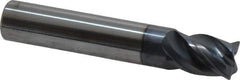 SGS - 7/16", 4 Flute, Single End, Solid Carbide, 0.0150 - 0.0200" Corner Radius End Mill - 2-1/2" OAL, Right Hand Flute, 5/8" LOC, Right Hand Cut - USA Tool & Supply