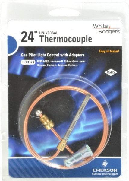 White-Rodgers - 24" Lead Length Universal Replacement HVAC Thermocouple - Universal Connection - USA Tool & Supply