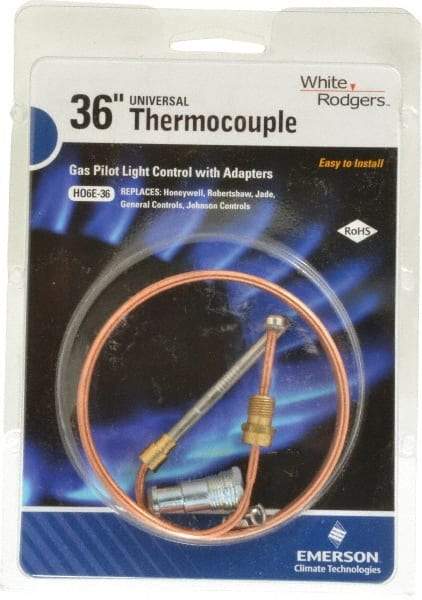 White-Rodgers - 36" Lead Length Universal Replacement HVAC Thermocouple - Universal Connection - USA Tool & Supply