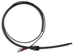 Thermo Electric - 32 to 900°F, J Universal Temp, Thermocouple Probe - 5 Ft. Cable Length, Stripped Ends with Spade Lugs, 1/4 Inch Probe Sheath Length, 1 Sec Response Time - USA Tool & Supply