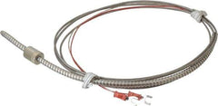 Thermo Electric - 32 to 900°F, J Universal Temp, Thermocouple Probe - 9 Ft. Cable Length, Stripped Ends with Spade Lugs, 1/4 Inch Probe Sheath Length, 1 Sec Response Time - USA Tool & Supply
