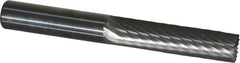 SGS Pro - 1/4" Cut Diam, 1/4" Shank Diam, Cylinder with End Cut Head Single Cut Burr - Carbide, End Cut End, 1" LOC - USA Tool & Supply