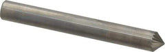 SGS Pro - 1/4" Cut Diam, 1/4" Shank Diam, Cone Head Single Cut Burr - Carbide, Point End, 1/8" LOC, 2" OAL - USA Tool & Supply
