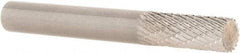 SGS Pro - 1/4" Cut Diam, 1/4" Shank Diam, Cylinder Head Double Cut Burr - Carbide, Flat End, 5/8" LOC, 2" OAL - USA Tool & Supply