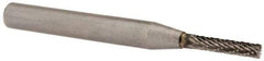 SGS Pro - 1/8" Cut Diam, 1/4" Shank Diam, Cylinder with End Cut Head Double Cut Burr - Carbide, End Cut End, 5/8" LOC, 2" OAL - USA Tool & Supply