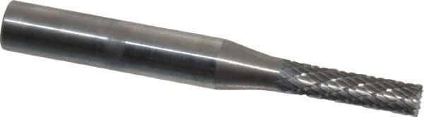 SGS Pro - 5/32" Cut Diam, 1/4" Shank Diam, Cylinder with End Cut Head Double Cut Burr - Carbide, End Cut End, 5/8" LOC - USA Tool & Supply