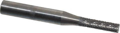 SGS Pro - 5/32" Cut Diam, 1/4" Shank Diam, Cylinder with End Cut Head Double Cut Burr - Carbide, End Cut End, 5/8" LOC - USA Tool & Supply