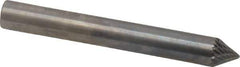 SGS Pro - 1/4" Cut Diam, 1/4" Shank Diam, Cone Head Double Cut Burr - Carbide, Point End, 3/16" LOC, 2" OAL - USA Tool & Supply