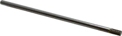 SGS Pro - 1/4" Cut Diam, 1/4" Shank Diam, Cylinder Head Single Cut Burr - Carbide, Flat End, 1/2" LOC - USA Tool & Supply
